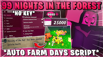 *NO KEY* 99 Nights in the Forest HACK Script GUI - God Mode, Diamonds Farm, Bring All Items & More!
