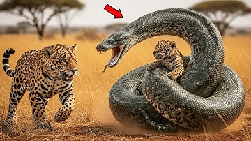 Father Jaguar Faces a Giant Python Attack ‼️ To Save His Jaguar Cub But Something Unexpected Happens