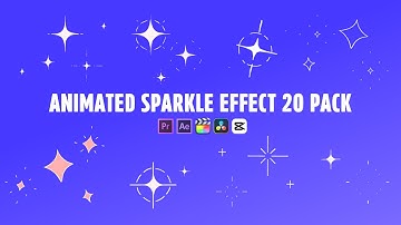 손그림 반짝이 영상소스 Animated Sparkle Effect 20 PACK