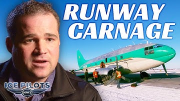 Landing Gear Collapse Shreds C-46 Engine And Wing! | Ice Pilots