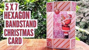 5x7 Hexagon Bandstand Card with Floating Element