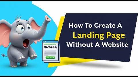 How To Create A Free Landing Page (without a Website)