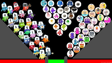 Round 2 - NUMBERBLOCKS vs COLORBLOCKS vs ALPHABLOCKS Marble Race - Who Will be the Champion?