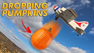 We probeerden enorme pompoenen van 120 meter hoogte te laten vallen