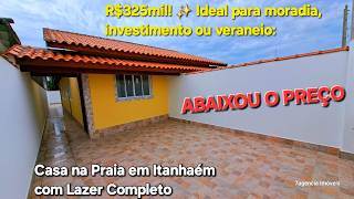 House in Itanhaém with pool, barbecue and spacious backyard for R$365,000 for R$325,000 on sale!