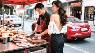 : Street bullies picked on the fish seller – but he’s the God of War! Slashed through all & the beau