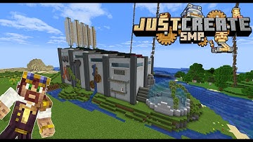I Built a POWER PLANT for my Solarpunk City in Minecraft Create Mod!