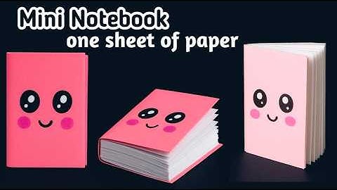 DIY Mini Notebook | One Sheet of Paper | Back to School Craft | Easy Cute Notebook Tutorial 