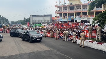A Saffron Spectacle: PM Modi greeted by massive crowd in Srisailam
