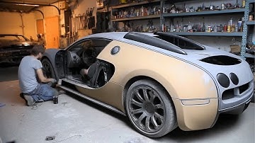 Men Build Custom BUGATTI Using 3 Old Cars | Start to Finish by @DashingAxe