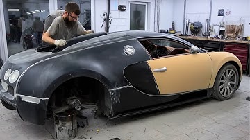 Men Build Custom BUGATTI Using 3 Old Cars | Start to Finish by @DashingAxe