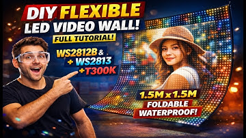 I Built a Flexible LED Video Wall Using WS2812B Strips | Full DIY LED Display T300K Controll WS2813