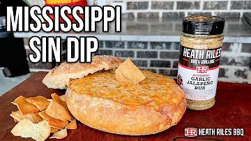 Smoked Mississippi Sin Dip in a Bread Bowl - Ultimate Game Day Appetizer! | Heath Riles BBQ