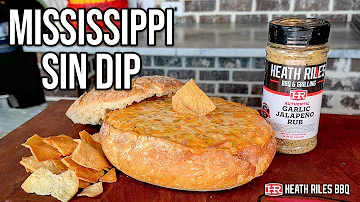 Smoked Mississippi Sin Dip in a Bread Bowl - Ultimate Game Day Appetizer! | Heath Riles BBQ