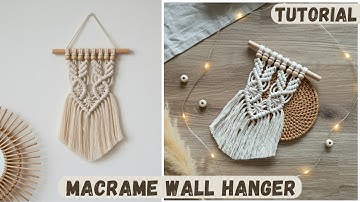 🧵DIY MACRAME WALL HANGING DECOR FOR BEGINNERS | SIMPLE MACRAME PROJECT |  EASY DIY MACRAME PATTERN