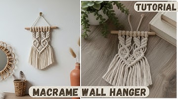 🧵DIY MACRAME WALL HANGING DECOR FOR BEGINNERS | SIMPLE MACRAME PROJECT |  EASY DIY MACRAME PATTERN