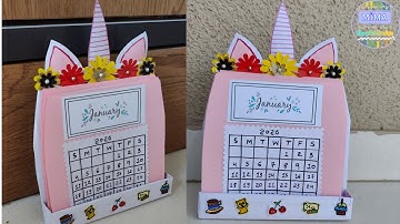 Beautiful desk calender Make at home | 2026 New Year Calender