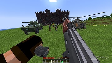 I Attacked the Pillagers Black Castle Using Heavy Weapons & Tanks! 💥🚁