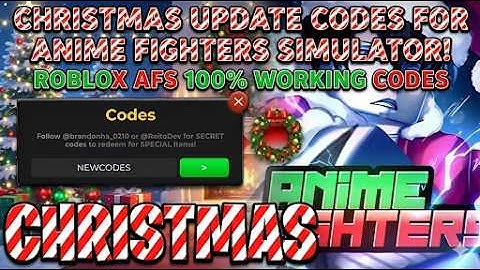 🔥 Anime Fighters Simulator CHRISTMAS CODES! (Luck Boosts + Free Rewards)