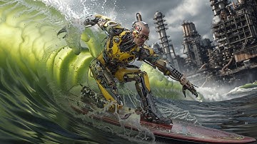 Toxic Spill Surfers • Riding the Reactor Tides | Alien Sci-Fi Worlds