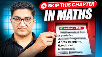SKIP this Chapter For MATHS ❌ High Priority Chapters for JEE Mains 2026🚨✅