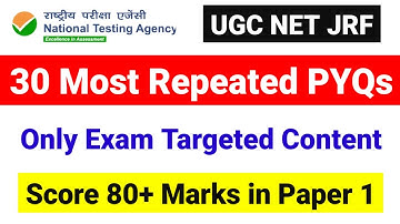 30 Most Repeated PYQs  | Score 80+ Marks in Paper 1 | UGC NET PYQs with Explanation| UGC NET MENTOR