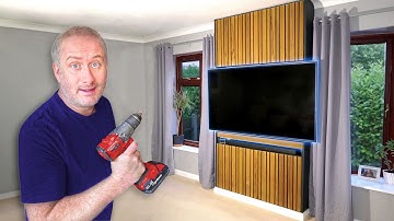 I Built A Media Wall With Hidden Storage