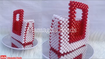 HOW TO MAKE A DESIGNED HANDMADE BEADED BAG /BEGINNERS FRIENDLY TUTORIAL.