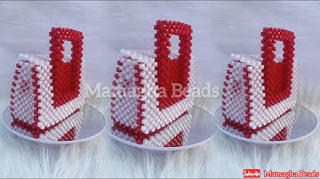 HOW TO MAKE A DESIGNED HANDMADE BEADED BAG /BEGINNERS FRIENDLY TUTORIAL.