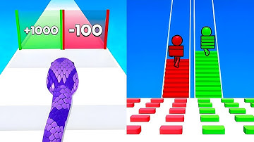 Snake Run Race vs Bridge Race 💥 EPIC SpeedRun Challenge - All Levels Unlocked (Android,iOS)