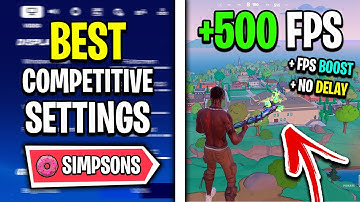 De BESTE competitieve instellingen in Fortnite Simpsons! 🔧 (ENORME FPS-boost & GEEN vertraging)