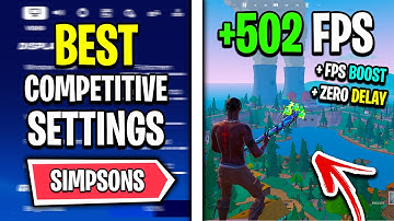 De BESTE competitieve instellingen in Fortnite Simpsons! 🔧 (ENORME FPS-boost & GEEN vertraging)