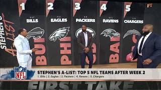 Swagu absolutely ROASTS Stephen's A-List after Week 2! 😳 TOP 5️⃣ NFL TEAMS 📈 | First Take