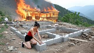 A Fire Destroyed Everything! A Young Woman Rebuilds the Entire House in 90 Days | Start to Finish