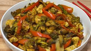 Easy One Pan Chicken & Veggie Stir Fry Recipe | Perfect Quick & Healthy Meal