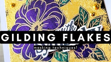 Gilding Flakes - Transform Your Card with a Faux Metal Background! #cards #cardmaking #papercraft