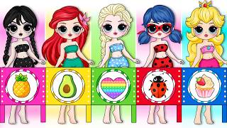 NEW FASHION For Disney Princess & Ladybug: Who is the most beautiful? | DIY Paper Dolls Fashion