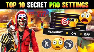 Top 10 Pro Settings   Sensitivity   Fire Button For Headshot 😱 || Auto Headshot Setting || Free Fire