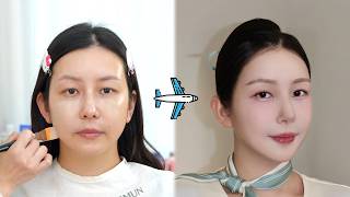ASMR🌙 Korean Cabin Crew Makeup & Hair | Relaxing No Talking Sleep Aid | Seoul Cheongdam