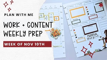 Plan met mij | Werkplanner 💼 | Opzet voor de week van 10 november | Functionele en productieve in...