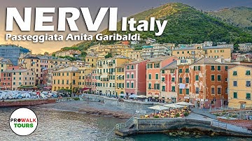 🌅 The Most Romantic Walk in Italy! Passeggiata Anita Garibaldi at Sunset (4K) | Nervi, Genoa