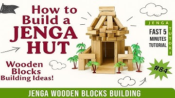 I Built a Mini Hut Using Jenga Blocks 😲 (Jenga Tutorial #84) ASMR Mini Jenga Hut Build (No Talking)