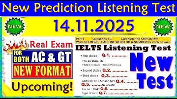 IELTS LISTENING PRACTICE TEST 2025 WITH ANSWERS | 14.11.2025