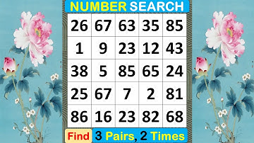 Number Search: How Good Is Your Presence Of Mind? #braingame #memory #puzzle #quiz #mindset  -#344