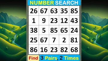 Number Search: Focus On Your Presence Of Mind. #braingame #memory #puzzle #quiz #mindset #match-#344