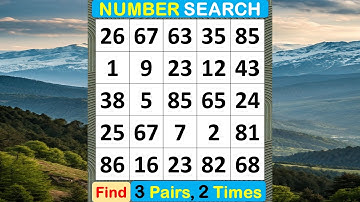 Number Search: Test Your Presence Of Mind. #braingame #memory #puzzle #quiz #mindset #match-#344