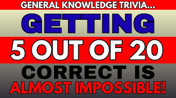 If You Can Score 5 Out Of 20 You Have A Sharp Mind And Memory! Its MUCH HARDER Than You THINK!