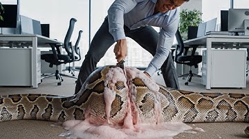 rescue animal: Giant Burmese Python Attacks: Heroic Man Saves Colleague from Deadly Grip