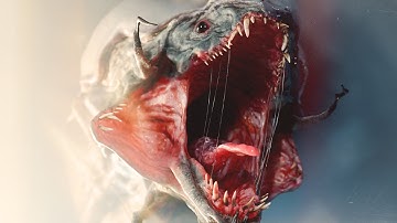 SCARY Alien Creature animation - Made in ZBrush, Blender, Eevee