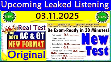 IELTS LISTENING PRACTICE TEST 2025 WITH ANSWERS | 03.11.2025